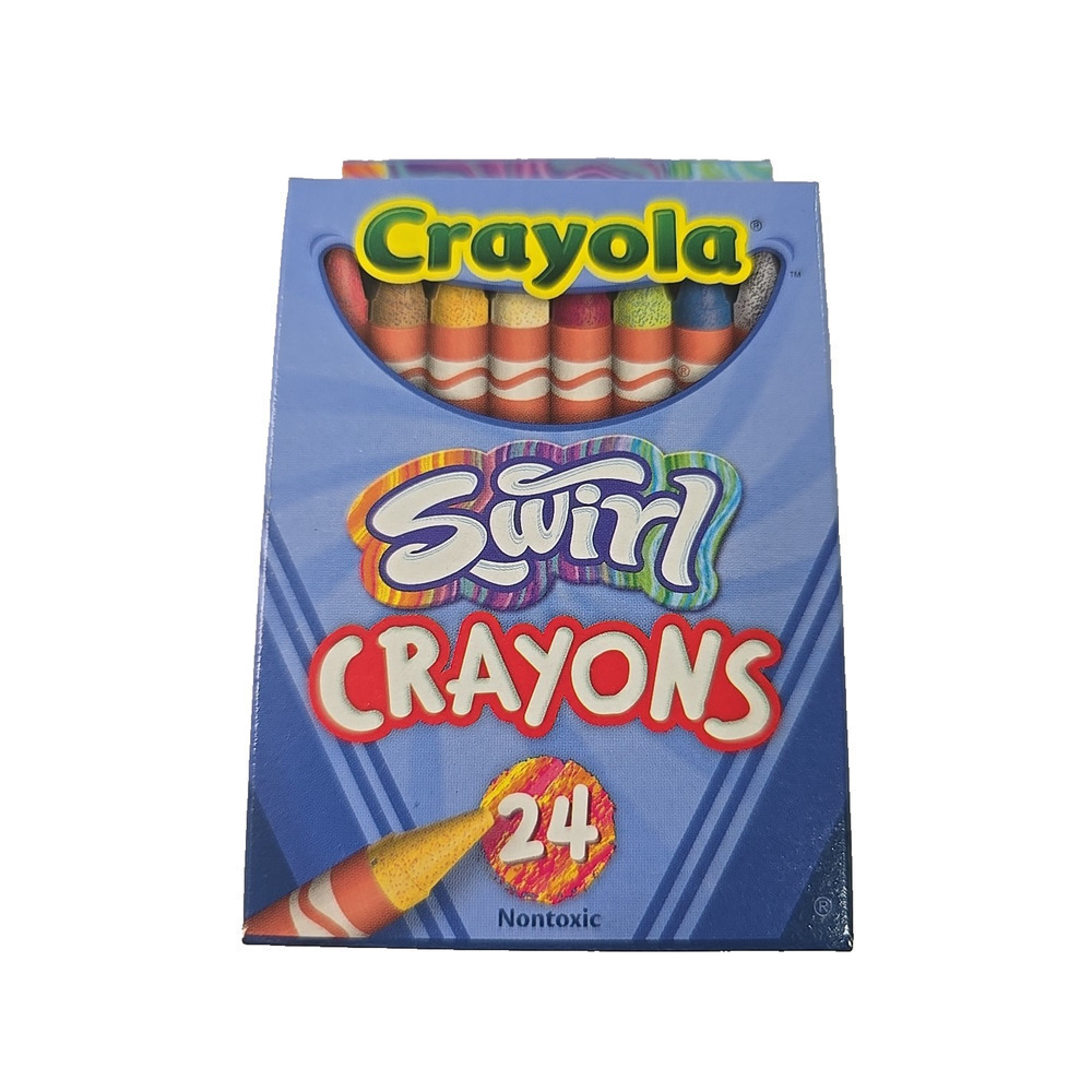 Crayola Swirl Crayons 24 Ct Multicolor Crayons Nontoxic